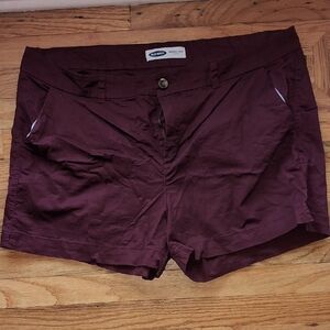 Old Navy Burgendy Shorts Casual Cotton Blend